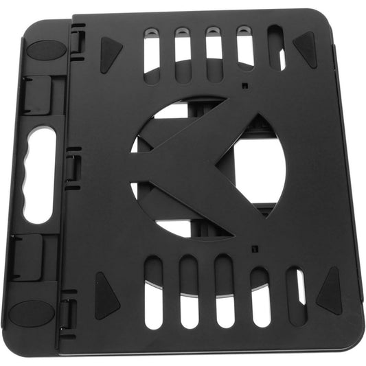 Praktisches Laptopstaender aus Stahl fuer Reisen